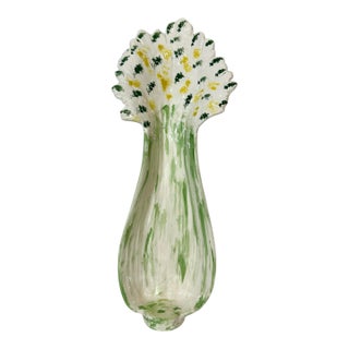 Vintage Ceramic Celery Shaped Serving Dish For Sale