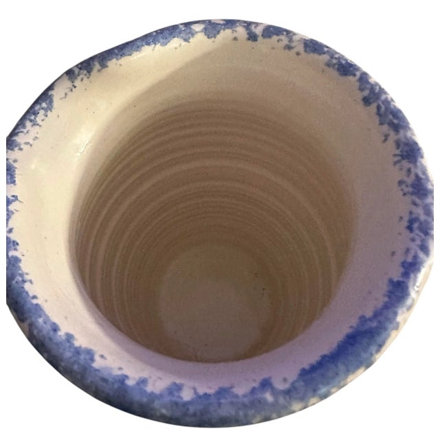 Farmhouse Vintage East Texas Pottery Pitcher Vase For Sale - Image 3 of 12