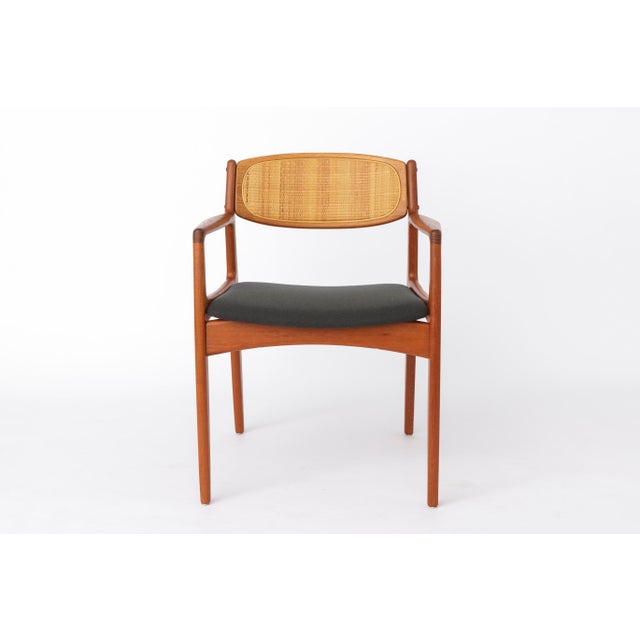 Mid-Century Modern Danish Model 4325 Armchair in Teak and Rattan by Ib Kofod-Larsen, 1960s For Sale - Image 10 of 10