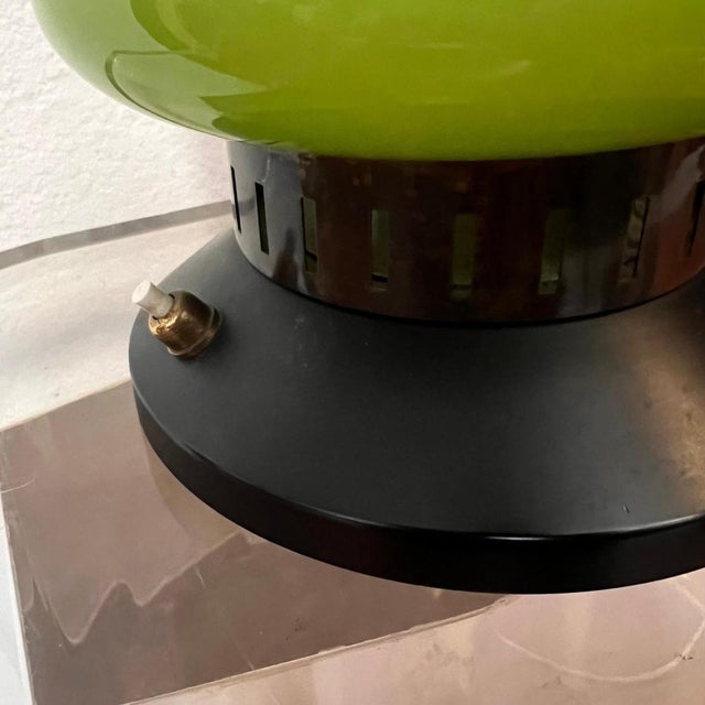 Table Lamp with Green Glass by Gae Aulenti for Stilnovo, 1960s For Sale - Image 12 of 14