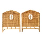Vintage Ralph Lauren Rattan Twin Headboards - A Pair For Sale