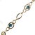 1940s Vintage Designer Gold Sterling Aquamarine Bracelet 1940s For Sale - Image 5 of 7
