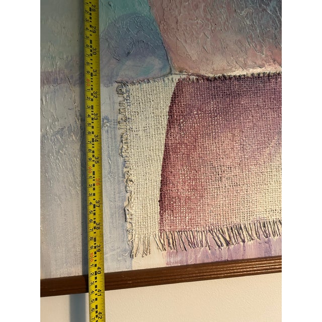 Textile Huge S. McGrow Acrylic on Burlap Painting For Sale - Image 7 of 10