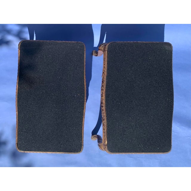 Black 1970s French Provincial Marble Top Side Tables - Set of 2 For Sale - Image 8 of 13