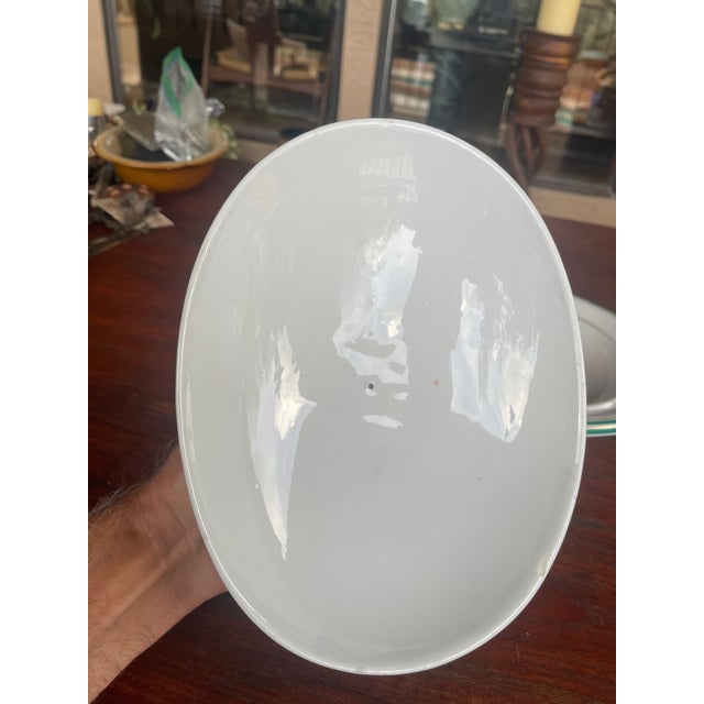 Antique 19th Century English Copeland Green Stripe Tureen Bowl With Cover For Sale In Santa Fe - Image 6 of 7