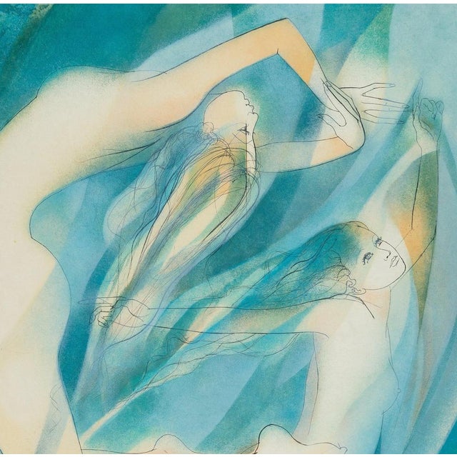 Modern Jean-Baptiste Valadie, Les naïades, Lithograph For Sale - Image 3 of 7