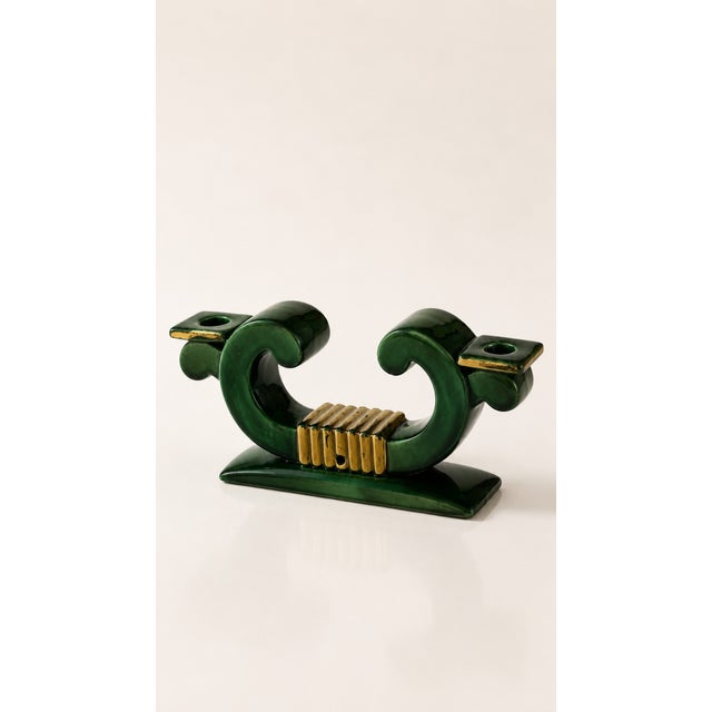 Art Ceramic Candlestick from Saint Clément, 1960 For Sale - Image 4 of 6