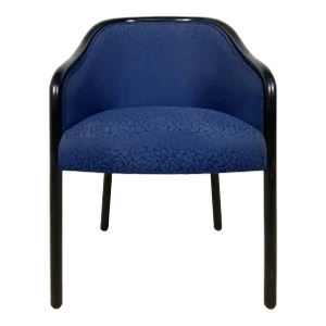 Late 20th Century Arm Chair in the Style of Ward Bennett 'Bankers' Chair With Black Frame