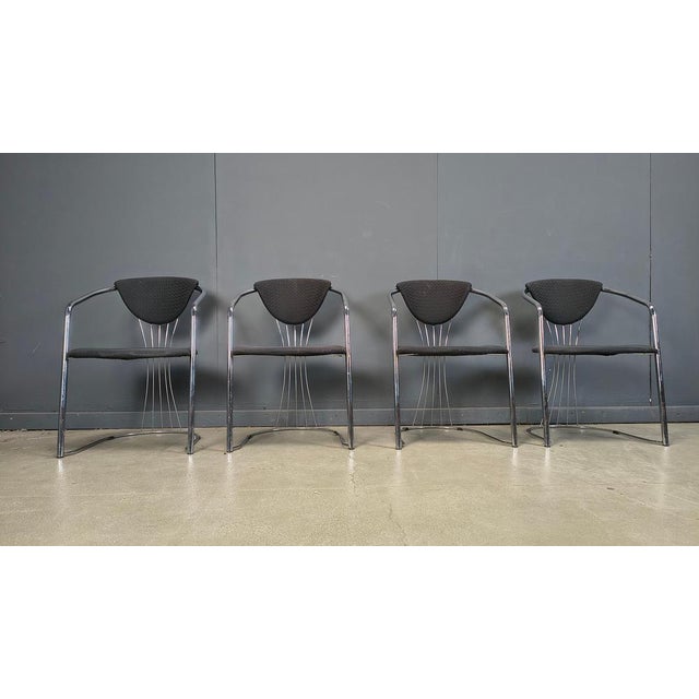 Vintage Chrome Dining Chairs from Effezeta, 1970s, Set of 4 For Sale - Image 9 of 12