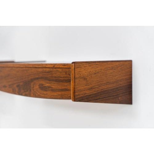 Wood Floating Bedside Tables in Rosewood, Set of 2 For Sale - Image 7 of 11