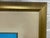 Blue Large Vintage Framed Figurative Wall Art | Four Women at a Café | 59" X 40", C. 1970's For Sale - Image 8 of 12