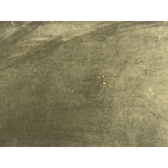 Williams-Sonoma Garbo Olive Green Velvet Curved Banquet, Set of Two For Sale - Image 12 of 12