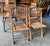Vintage Scorched Bamboo and Rattan Folding Chairs, Set of 5 For Sale - Image 4 of 12
