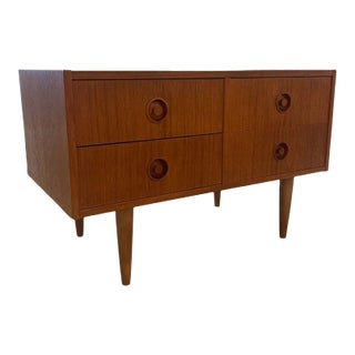 1970s Vintage Danish Modern Low Profile Dresser For Sale