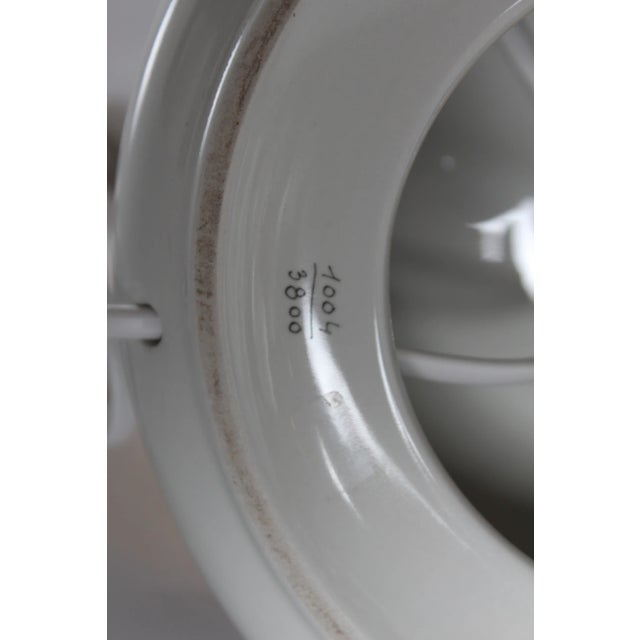 Textile Tall Table Lamp with White & Gilded Glaze from Royal Copenhagen, Denmark, 1970s For Sale - Image 7 of 10