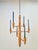 Brutalist Twisted Spool Candle Chandelier in Wood, 1960s For Sale - Image 9 of 9