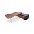 Prestigious and very well-preserved desk from the german premium manufacturer walter knoll for sale. The tabletop can be...