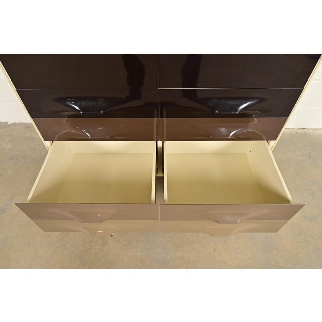 Wood Raymond Loewy for Doubinsky Frères Mid-Century Modern Highboy Dresser, 1960s For Sale - Image 7 of 12