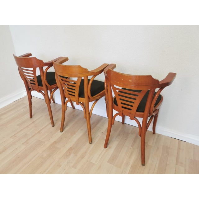 Vintage Bentwood Armchairs, 1970s, Set of 3 For Sale - Image 4 of 18