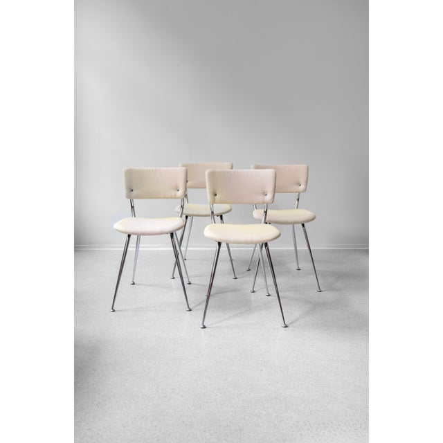 Vintage Italian Chrome Dining Chairs, 1970s, Set of 4 For Sale - Image 4 of 11