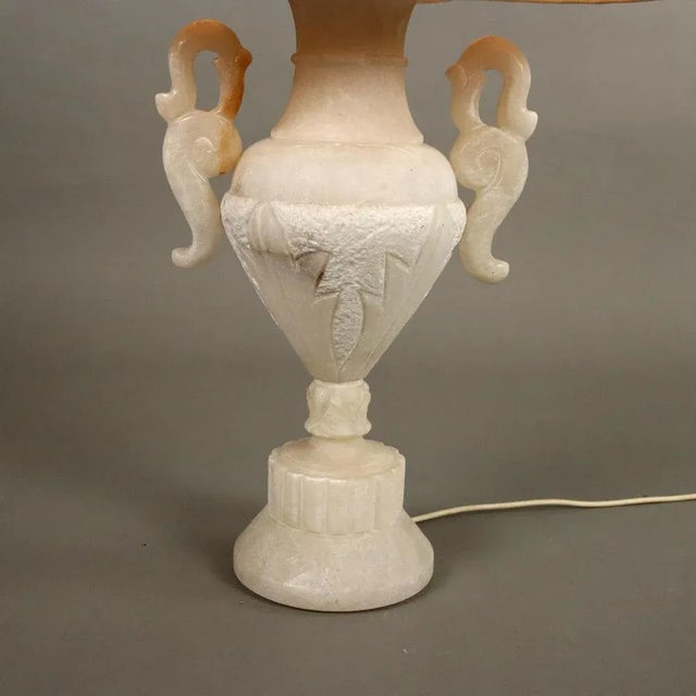Vintage Alabaster Table Lamp For Sale - Image 4 of 10