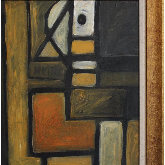 Postwar European Artist, The Vanguard Series Nr. XXIV Abstract Composition, 1950s-1970s, Oil on Board, Framed For Sale - Image 4 of 11