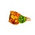 Citrine Peridot 14k Gold Three-Stone Ring, Size 7 For Sale In Los Angeles - Image 6 of 6