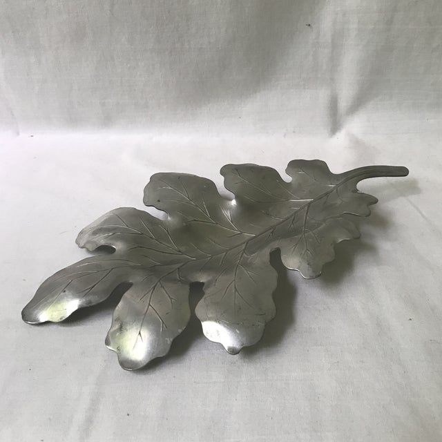 Vintage Pewter Leaf Chairish