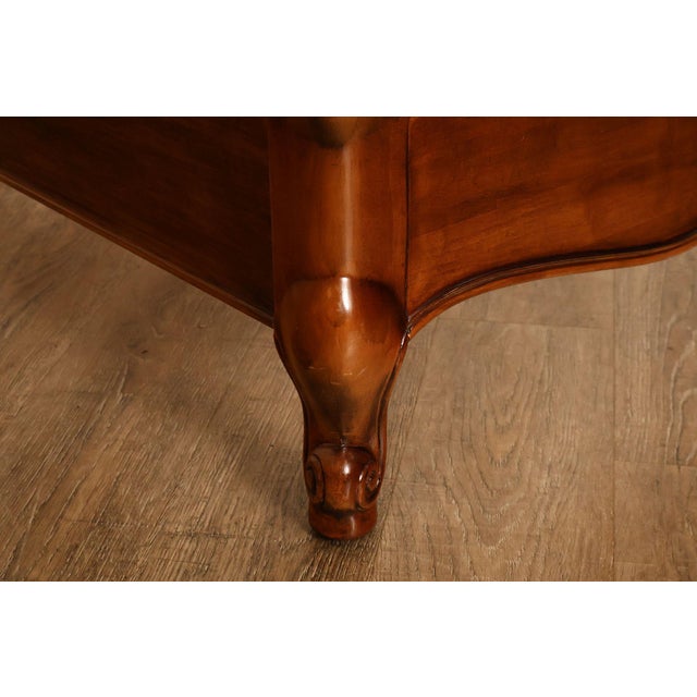 Wood Henredon Carved Cherry King Size Bed Frame For Sale - Image 7 of 18