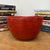 Rustic Large Red Lacquer Bowl with Textured Surface For Sale - Image 3 of 9