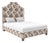 Nina Bed in Schumacher Pyne Hollyhock, Charcoal - Queen For Sale
