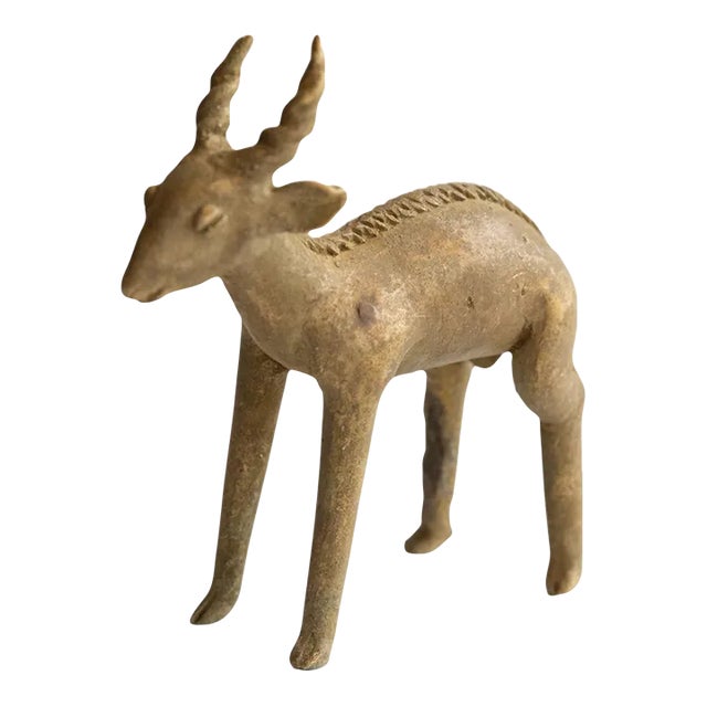 Vintage African Antelope Sculpture For Sale