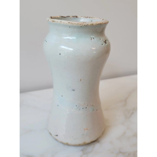Rustic European 19th Century Antique Spanish Pharmacy Jar, Known as an Albarelos For Sale - Image 3 of 8