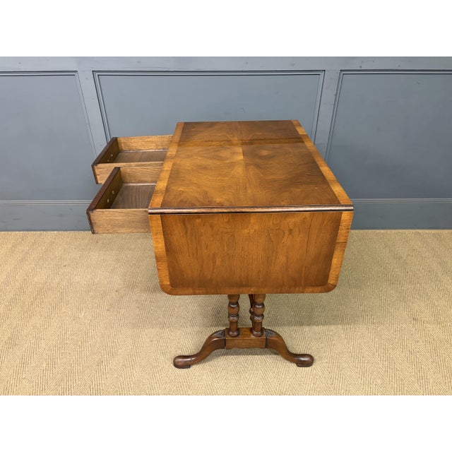 Burr Walnut Sofa Table, 1910 For Sale - Image 16 of 18