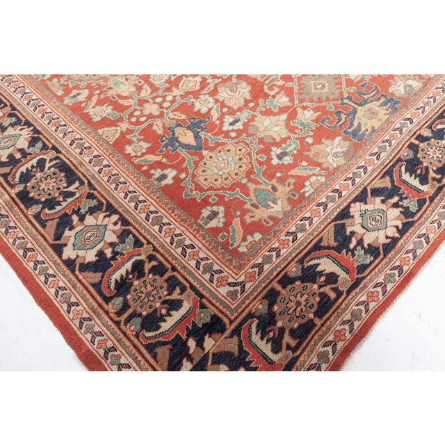 This magnificent Persian rug dating back to circa 1930 belongs to the Sultanabad type, famed for their brilliant colors...