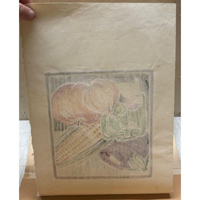 ORIGINAL E.F. CRAMER 'HARVEST' WHITE LINE WOODCUT This is a great piece. I picked this up from a dealer I do a lot of...