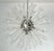 Italian modern Sputnik chandelier with clear drop shaped Murano glasses hand blown with bubbles within the glass in...