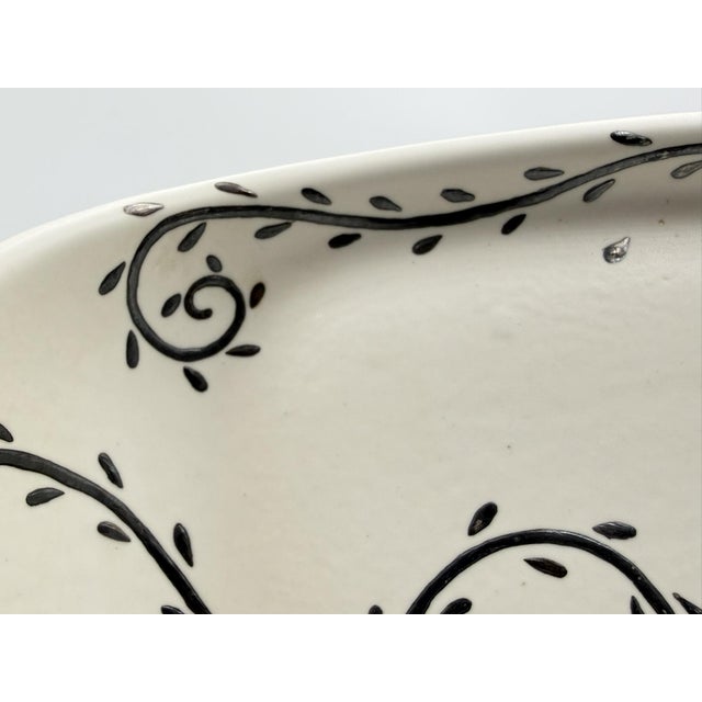 1980s Emilia Castillo Porcelain & Pure Silver Serving Platter, Mexican Modernism For Sale - Image 16 of 18