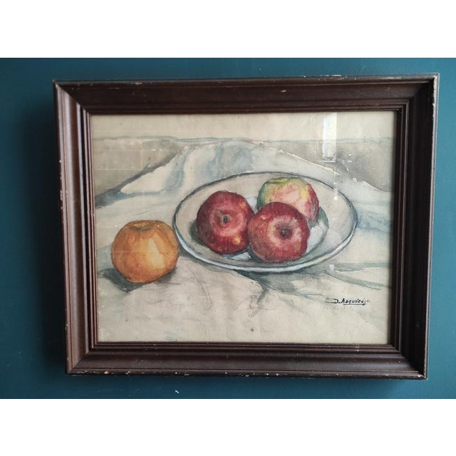 Asquiedge, Still Life, 1931, Watercolor For Sale - Image 8 of 8