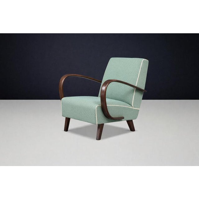 Mid-Century Modern Art Deco Lounge Chair from Jindřich Halabala, 1940s For Sale - Image 3 of 9