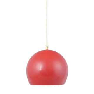 Topan Pendant Lamp in Red Lacquered Metal by Verner Panton for Louis Poulsen, 1960s For Sale