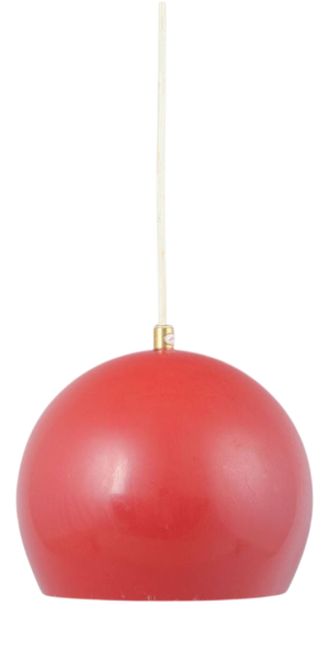 Topan Pendant Lamp in Red Lacquered Metal by Verner Panton for Louis Poulsen, 1960s