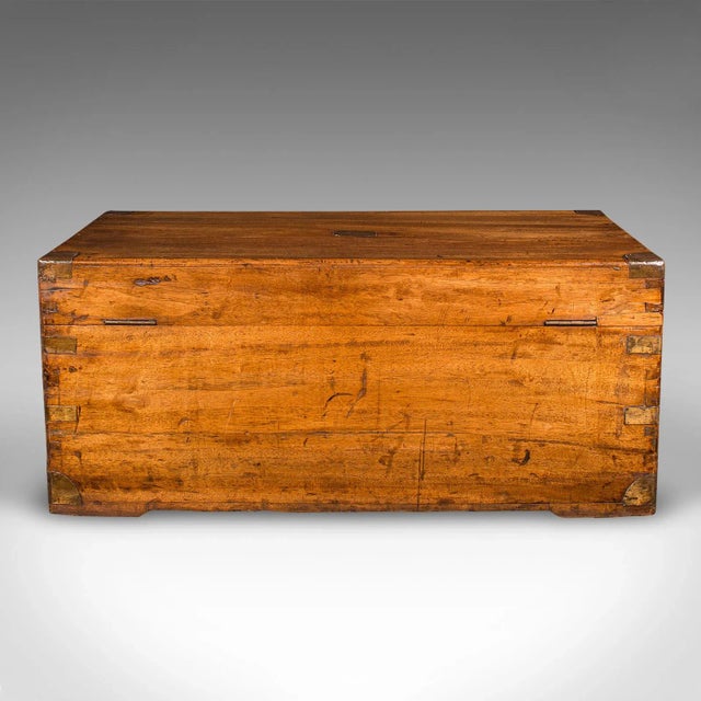 1900's Antique Military Trunk For Sale - Image 6 of 10