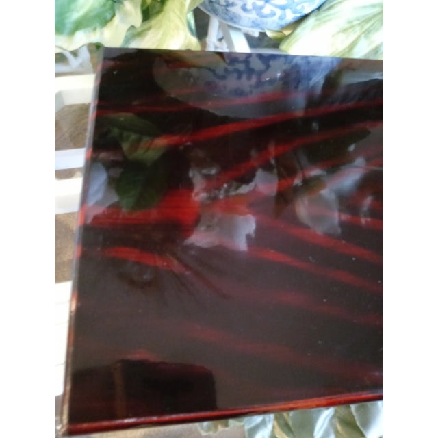 Vintage Otagiri Japan Tortoiseshell Lacquered Storage Box For Sale In West Palm - Image 6 of 8