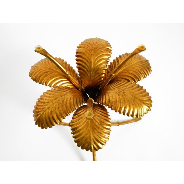 Mid-Century Florentine Gilded Side Table with Large Leaves and Glass Top, 1960s For Sale - Image 14 of 18