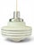 Metal Vintage Art Deco Revival White Satin Glass Pendant Light With Brushed Chrome Hardware For Sale - Image 7 of 9