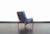 Blue Mid-Century Modern Walnut Spindle Back Lounge Chair, 1950s For Sale - Image 8 of 8