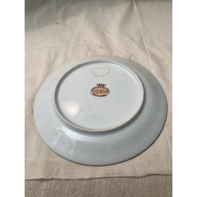 Traditional Vintage Depos “Peint a La Main” Decorative Plate For Sale - Image 3 of 3