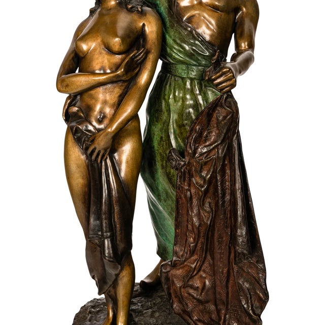 1910s Franz Bergmann Franz Bergmann Orientalist Arab Female Group Cold Painted Bronze Signed For Sale - Image 12 of 13