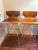 Pair of Vintage "Eiffel Tower" Chrome and Bent Wood Bar Stools For Sale - Image 4 of 11